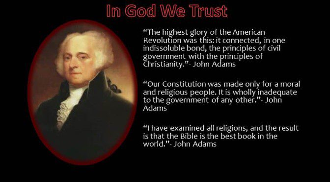 Portrait and quotes of John Adams