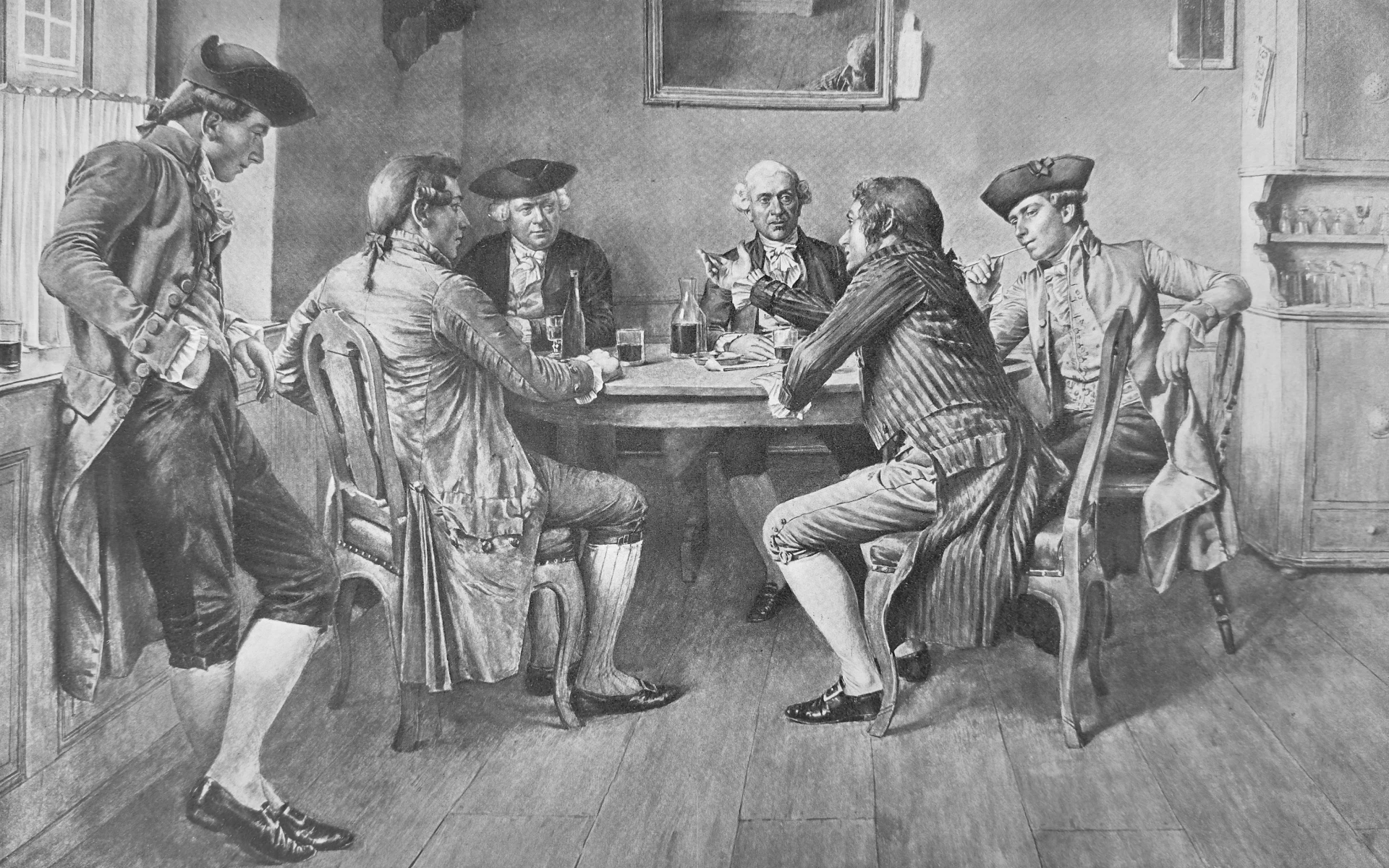 Group of men at a card table