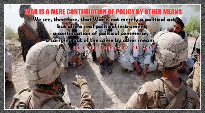 Military and civilians in conversation